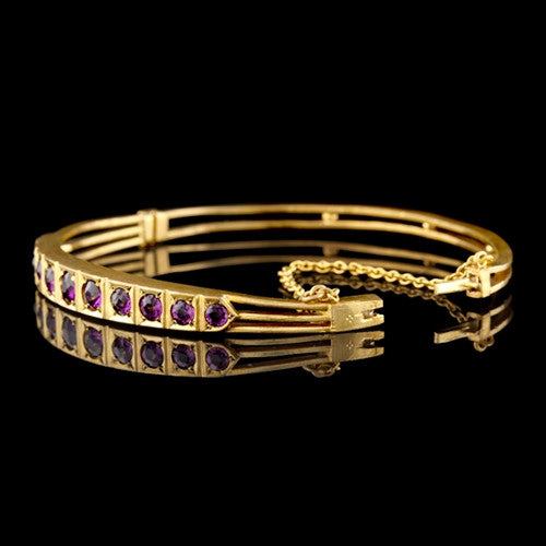 Antique Amethyst Bangle Bracelet