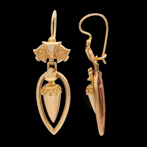 Antique 14Kt Gold Dangle Earrings