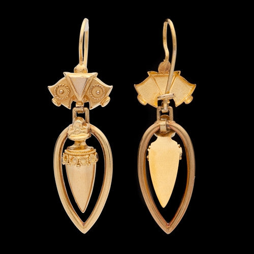 Antique 14Kt Gold Dangle Earrings