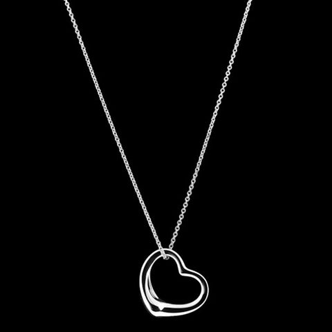 Tiffany & Co. Silver Open Heart Necklace