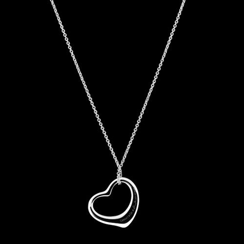 Tiffany & Co. Silver Open Heart Necklace