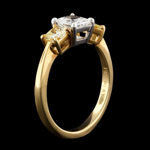 18Kt & Platinum Yellow Diamond Ring