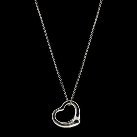 Tiffany & Co. Silver Peretti Open Heart Necklace