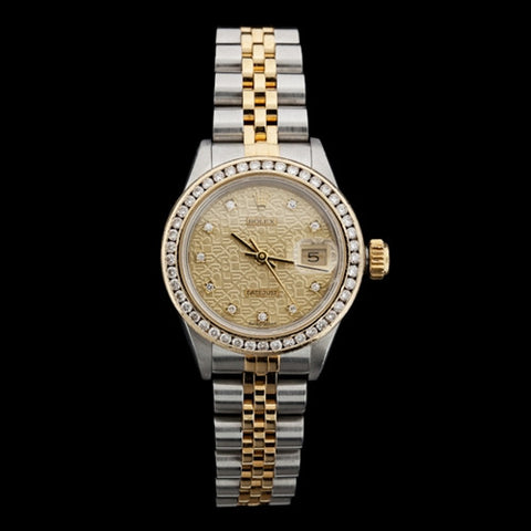 Rolex Datejust SS/18Kt Ladies Diamond Watch