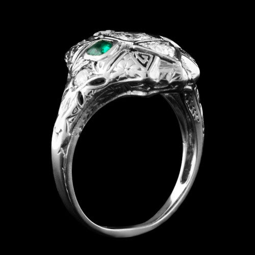 18Kt Emerald & Diamond Ring