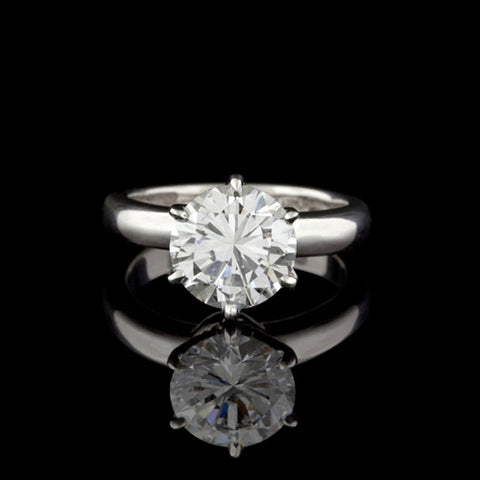 3.02ct Round Brilliant Cut GIA Solitaire Diamond Ring