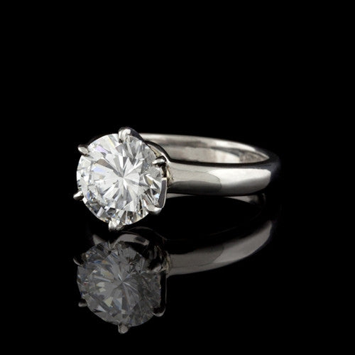 3.02ct Round Brilliant Cut GIA Solitaire Diamond Ring