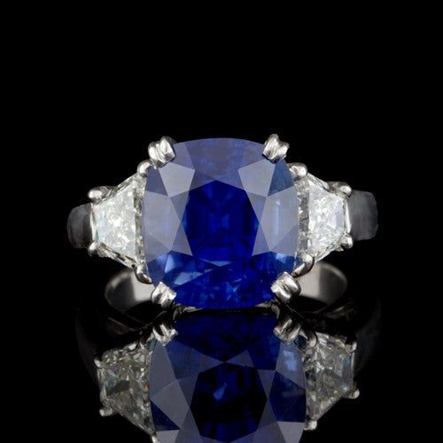 10.54ct Sapphire & Diamond Ring