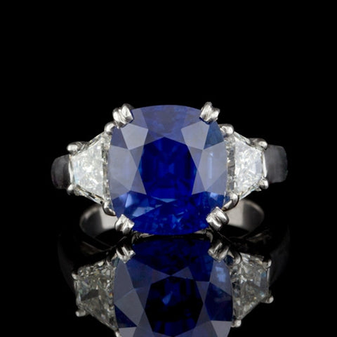 10.54ct Sapphire & Diamond Ring
