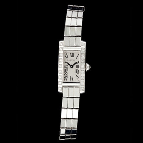 Cartier Lanieres Tank Allongee 18Kt Diamond Watch