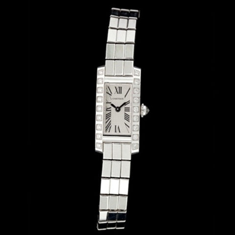 Cartier Lanieres Tank Allongee 18Kt Diamond Watch