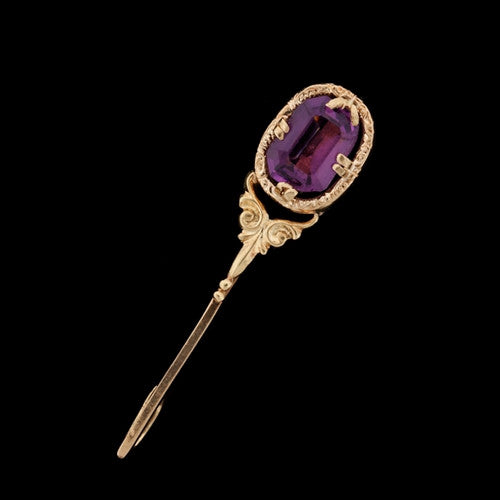 Vintage Amethyst 14Kt Brooch