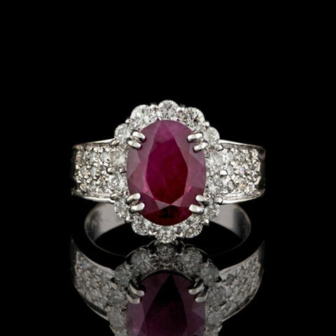 3ct Ruby & Diamond Ring
