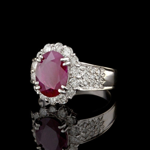 3ct Ruby & Diamond Ring