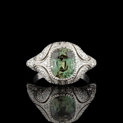 2.64ct Alexandrite & Diamond Platinum Ring