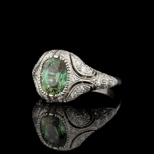 2.64ct Alexandrite & Diamond Platinum Ring