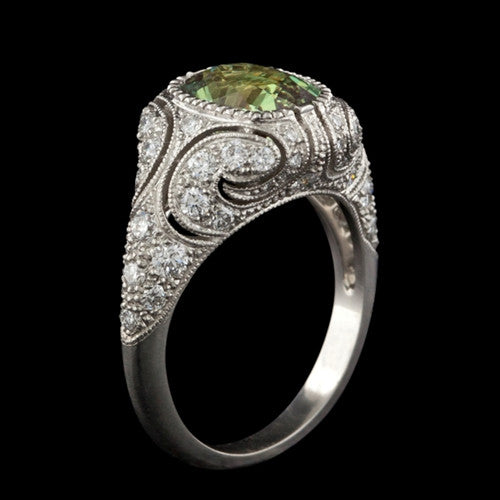 2.64ct Alexandrite & Diamond Platinum Ring