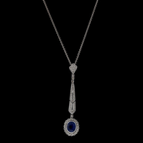 1.20ct Sapphire and Diamond Necklace