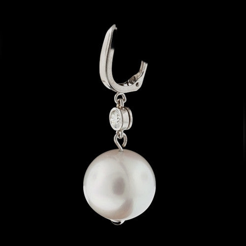 Pearl & Diamond Dangle Earrings
