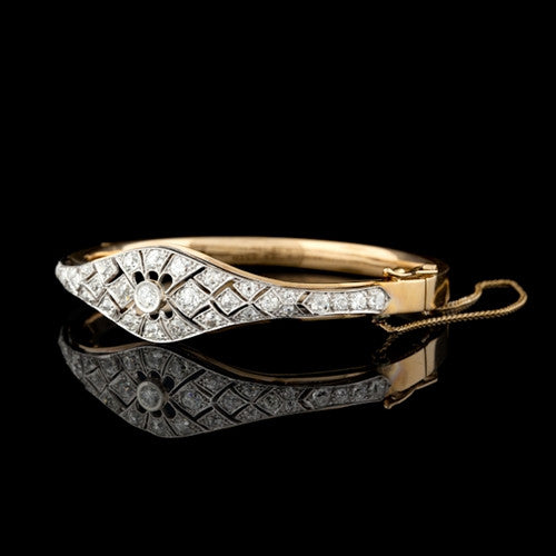 Vintage 2.86ct tw Diamond Bangle Bracelet