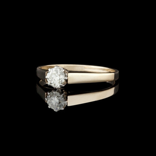 Old Mine Cut Solitaire Diamond Ring