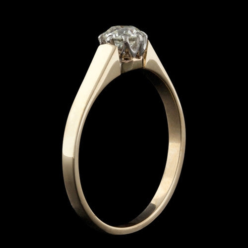 Old Mine Cut Solitaire Diamond Ring