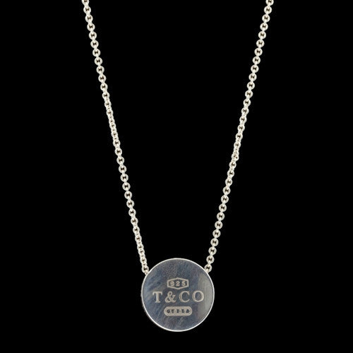 Tiffany & Co. Silver Stamped Pendant Necklace
