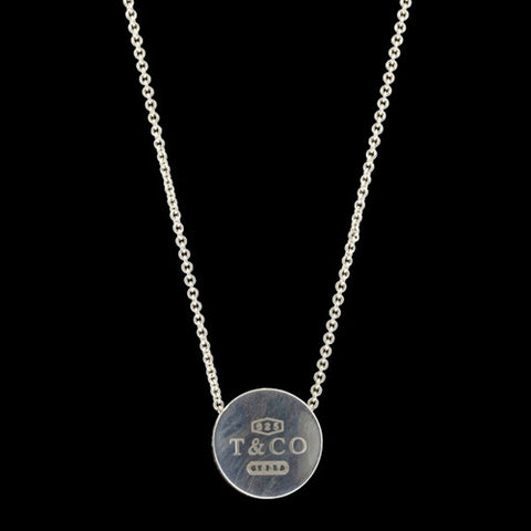 Tiffany & Co. Silver Stamped Pendant Necklace