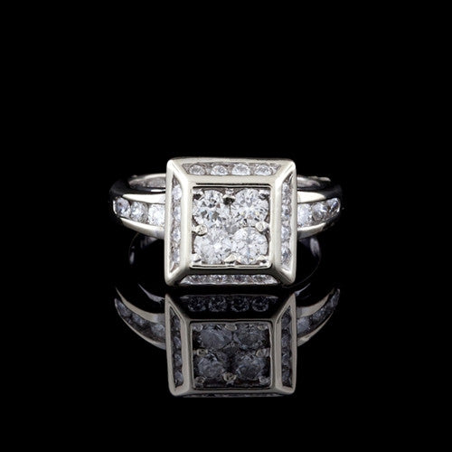 0.86ct tw Square Diamond Ring