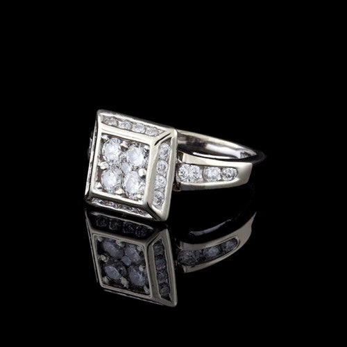 0.86ct tw Square Diamond Ring