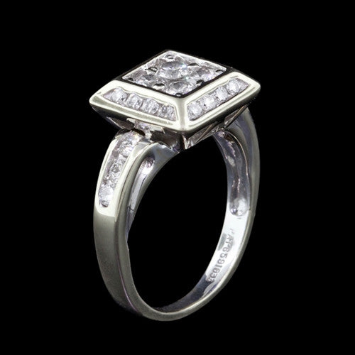 0.86ct tw Square Diamond Ring