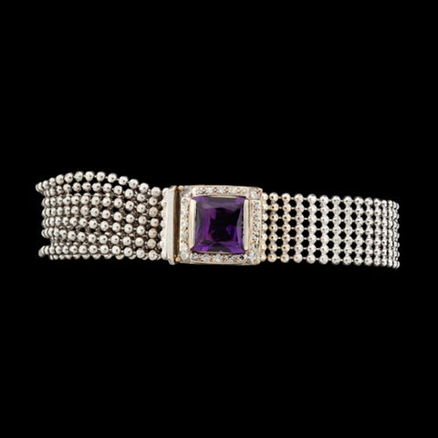 Amethyst & Diamond Bracelet