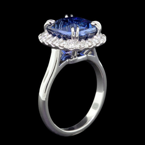 Natural 7.06ct Sapphire & Diamond Ring