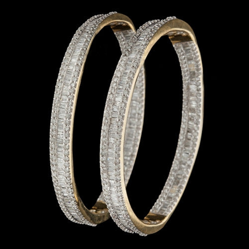 3.40cts tw Diamond Hoop Earrings