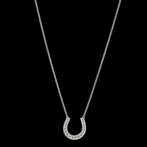 Tiffany & Co. Diamond Platinum Horseshoe Necklace