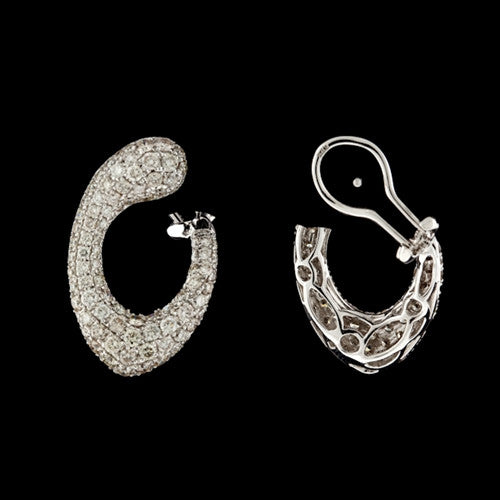 3.12cts tw Diamond Hook Earrings