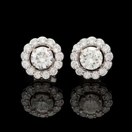 3.29ct tw Round Brilliant Diamond Studs