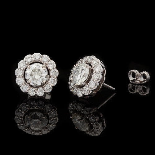 3.29ct tw Round Brilliant Diamond Studs