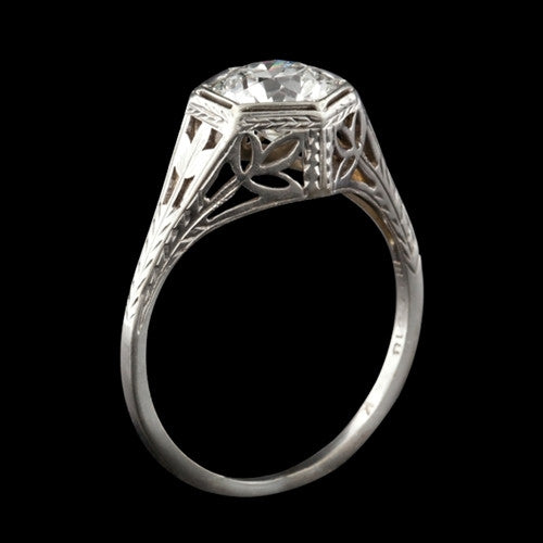 1.14ct European Cut GIA Diamond Ring