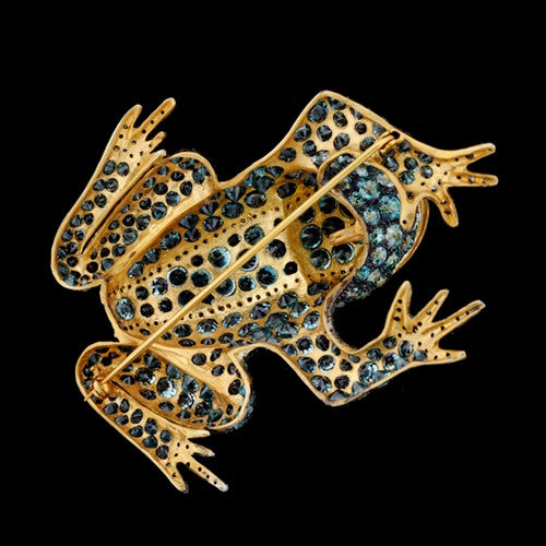 Zircon, Tsavorite & Diamond Frog Brooch