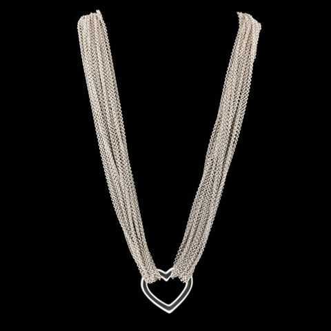 Tiffany & Co. Silver Multi-Strand Heart Necklace