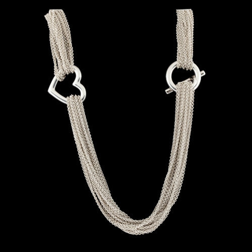 Tiffany & Co. Silver Multi-Strand Heart Necklace