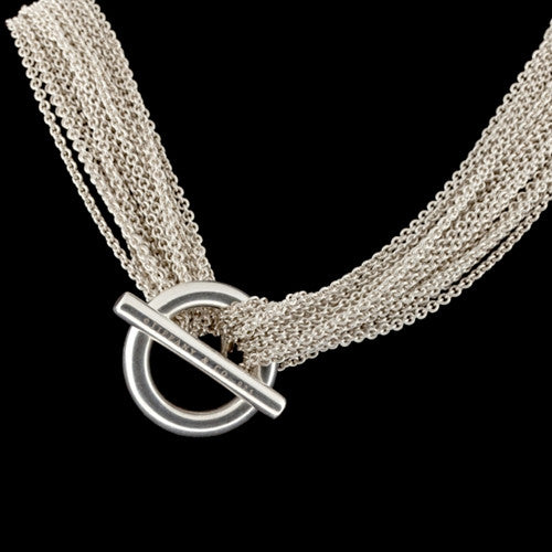 Tiffany & Co. Silver Multi-Strand Heart Necklace