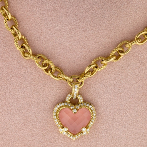 Judith Ripka 18Kt Diamond Heart Necklace