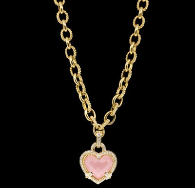 Judith Ripka 18Kt Diamond Heart Necklace