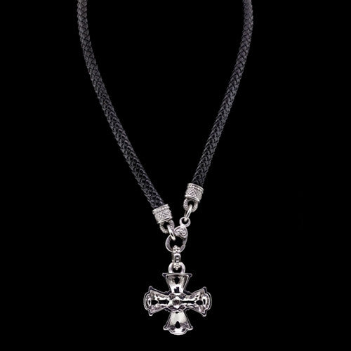 Judith Ripka Sapphire & Diamond Cross Necklace