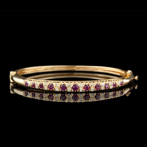 Ruby & Diamond Bangle Bracelet