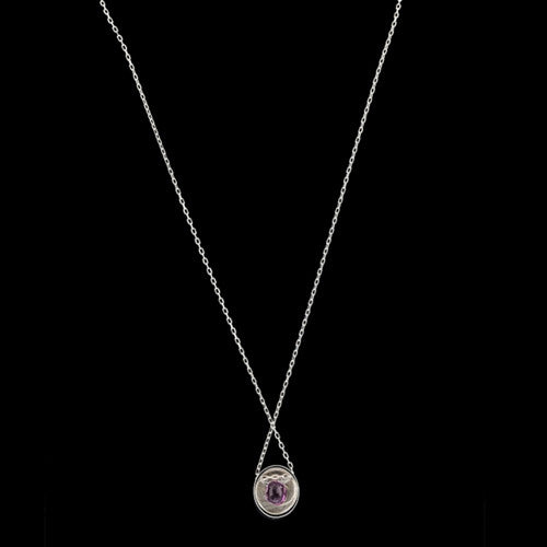1.50ct Pink Sapphire and Diamond Necklace