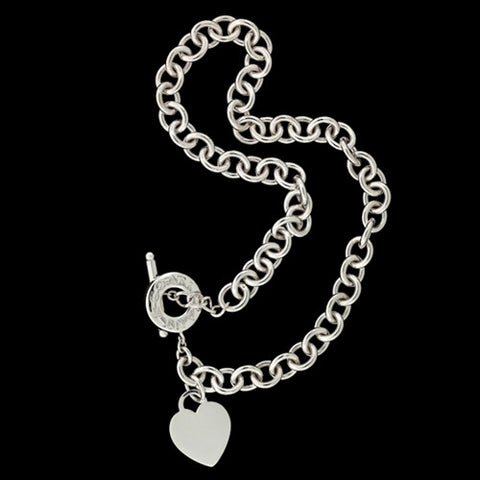 Tiffany & Co. Silver Heart Tag Necklace