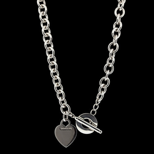 Tiffany & Co. Silver Heart Tag Necklace